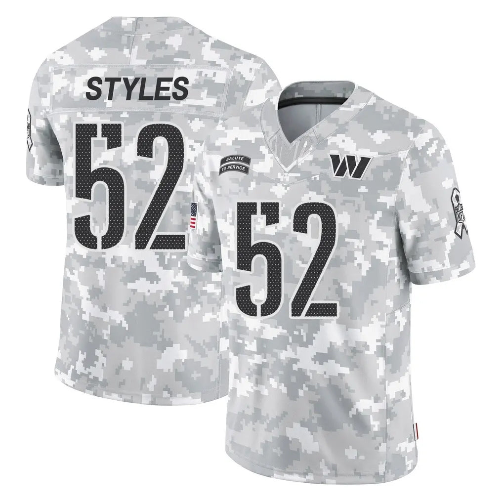 W.Commanders #52 Sonny Styles Player Arctic Camo Limited Salute To Service Home Game Gdoa Stitched Jerseys