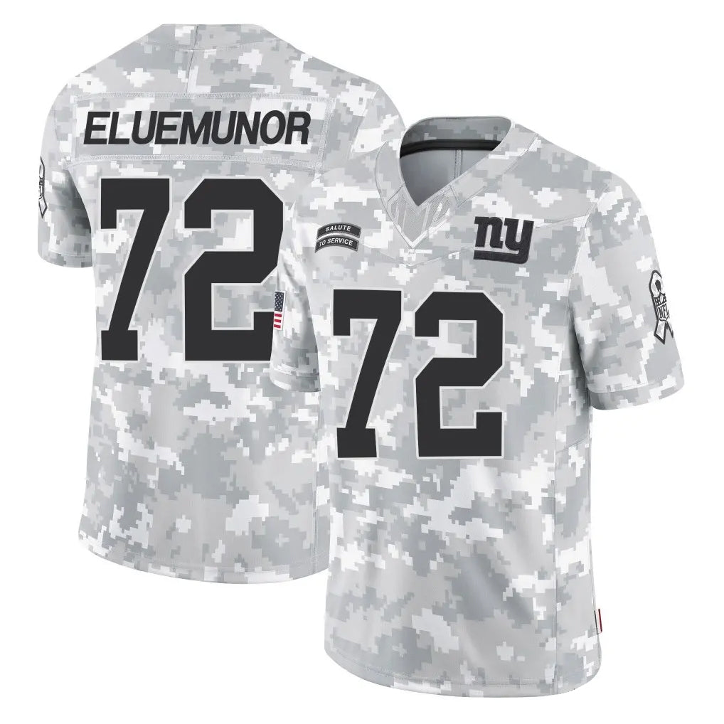 NY.Giants #72 Jermaine Eluemunor Player Arctic Camo Salute To Service Limited Game Gdoa Stitched Jerseys