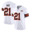 C.Browns #21 Denzel Ward Player White Limited  Vapor 1946 Collection Alternate Game Gdoa Stitched Jerseys