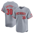 C.Reds #30 Ken Griffey Player Gray Home Limited Gdoa Stitched Jerseys