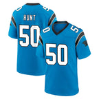 C.Panthers #50 Robert Hunt Player Blue Home Game Gdoa Stitched Jerseys