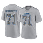 IN.Colts #71 Matt Goncalves Player Gray Atmosphere Fashion Home Game Gdoa Stitched Jerseys