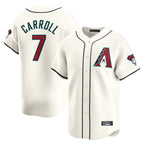 A.Diamondbacks #7 Corbin Carroll Player Cream Limited Home Game Gdoa Stitched Jerseys