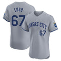 KC.Royals #67 Seth Lugo Player Gray Limited Elite Home Gdoa Stitched Jerseys