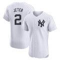 NY.Yankees #2 Derek Jeter Player White Limited Elite Home Fdoa Stitched Jerseys