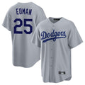LA.Dodgers #25 Tommy Edman Player Gray Game Fdoa Stitched Jerseys