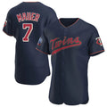 M.Twins #7 Joe Mauer Player Navy 60th Home Limited Elite Fdoa Stitched Jerseys
