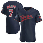 M.Twins #7 Joe Mauer Player Navy 60th Home Limited Elite Fdoa Stitched Jerseys