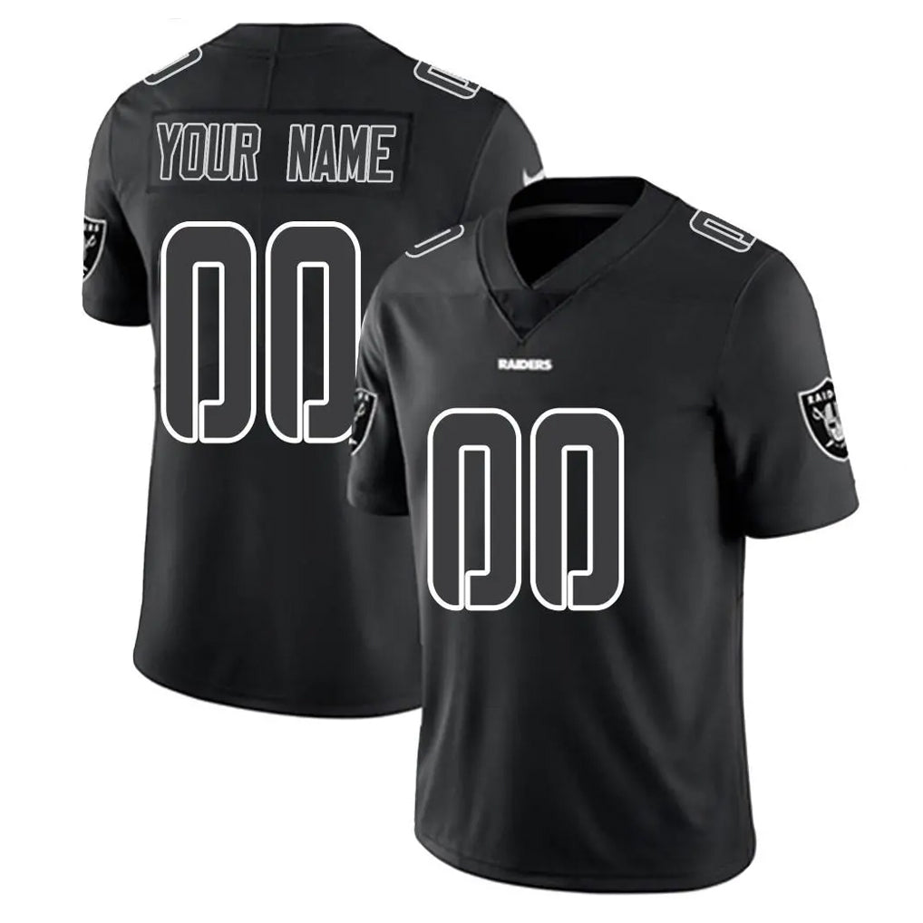 Custom LV.Raiders Black Limited Black Impact Home Game Any Name & Numbers Gdoa Stitched Jerseys