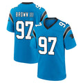 C.Panthers #97 Bobby Brown III Player Blue Home Game Gdoa Stitched Jerseys