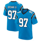 C.Panthers #97 Bobby Brown III Player Blue Home Game Gdoa Stitched Jerseys