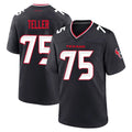 H.Texans #75 Wyatt Teller Player Navy Team Home Game Gdoa Stitched Jerseys