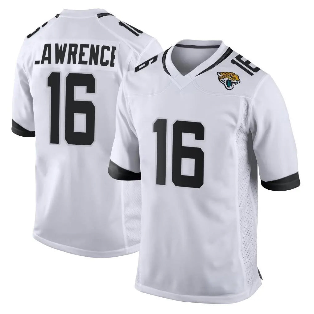 J.Jaguars #16 Trevor Lawrence Player White Home Game Gdoa Stitched Jerseys