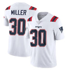 NE.Patriots #30 Jam Miller Player White Vapor Untouchable Home Game Gdoa Stitched Jerseys