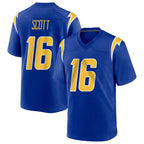 LA.Chargers #16 J.K. Scott Player Royal Home Game Gdoa Stitched Jerseys