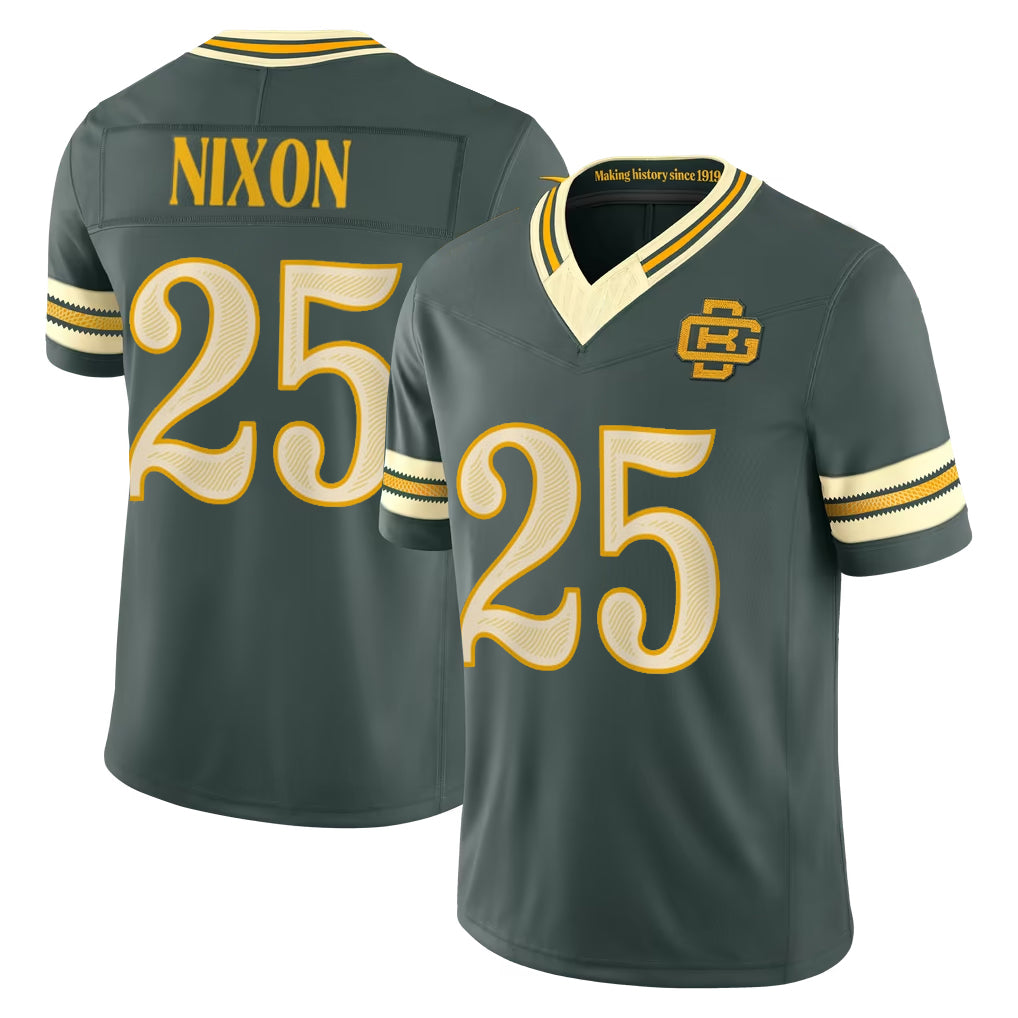 GB.Packers #25 Keisean Nixon Player Green Limited 2026 Rivalries Collection Home Game Gdoa Stitched Jerseys