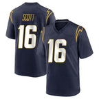 LA.Chargers #16 J.K. Scott Player Navy Home Game Gdoa Stitched Jerseys