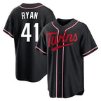 M.Twins #41 Joe Ryan Player Black Fashion Out Home Limited Fdoa Stitched Jerseys