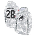 M.Dolphins #28 De'Von Achane Player Arctic Camo Salute to Service Hoodies Limited Game Gdoa Stitched Jerseys