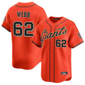 SF.Giants #62 Logan Webb Player Orange Home Limited Fdoa Stitched Jerseys