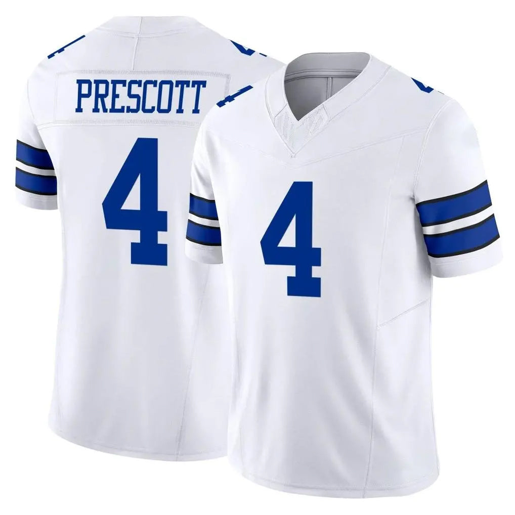 D.Cowboys #4 Dak Prescott Player White Limited Vapor F.U.S.E. Home Game Gdoa Stitched Jerseys
