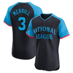 S.Diego Padres #3 Jackson Merrill Player National League Navy All-Star Game Limited Elite Fdoa Stitched Jerseys