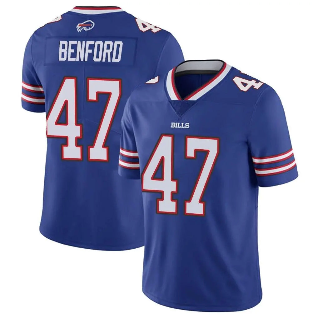 B.Bills #47 Christian Benford Player Royal Vapor Untouchable Limited Gdoa Stitched Jerseys