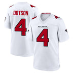 A.Falcons #4 Jahan Dotson Player White Team Color Home Game Gdoa Stitched Jerseys