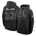 LA.Rams #23 Kyren Williams Player 2026 Black Logo Pullover Hoodies Limited Game Gdoa Stitched Jerseys