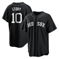 B.Red Sox #10 Trevor Story Player Black Home Game Gdoa Stitched Jerseys