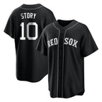 B.Red Sox #10 Trevor Story Player Black Home Game Gdoa Stitched Jerseys