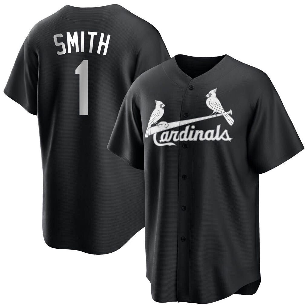 St. Louis Cardinals #1 Ozzie Smith Player Black City Connect Home Limited Fdoa Stitched Jerseys
