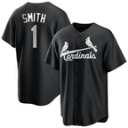 St. Louis Cardinals #1 Ozzie Smith Player Black City Connect Home Limited Fdoa Stitched Jerseys