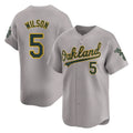 Athletics #5 Jacob Wilson Player Gray Road Limited Home Game Gdoa Stitched Jerseys