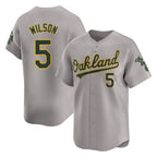 Athletics #5 Jacob Wilson Player Gray Road Limited Home Game Gdoa Stitched Jerseys