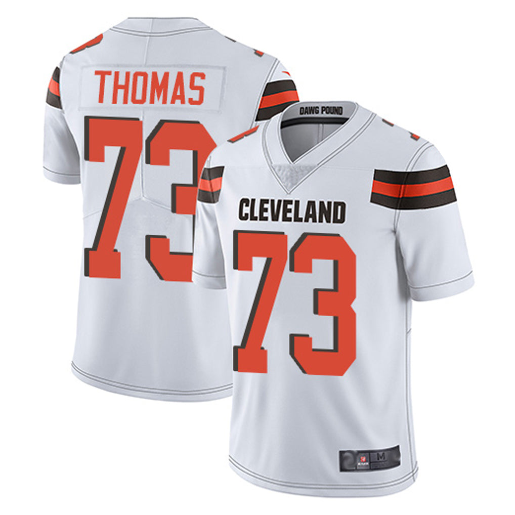 C.Browns #73 Joe Thomas Player White Vapor Limited Home Game Gdoa Stitched Jerseys