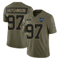 D.Lions #97 Aidan Hutchinson Player Olive 2025 Salute To Service Limited Home Game Gdoa Stitched Jerseys