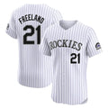 C.Rockies #21 Kyle Freeland Player White Limited Elite Home Gdoa Stitched Jerseys
