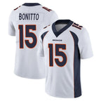 D.Broncos #15 Nik Bonitto Player White Vapor Untouchable Limited Home Game Ddoa Stitched Jerseys