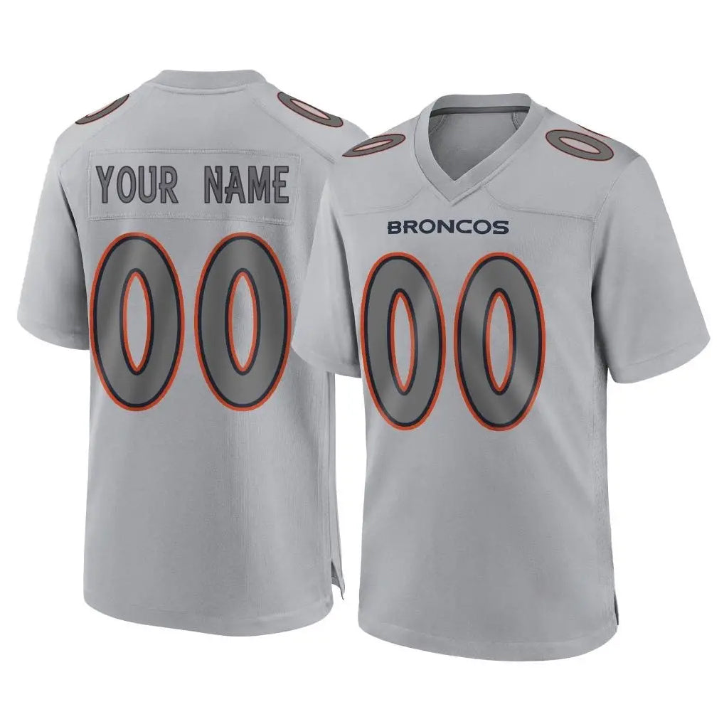 Custom D.Broncos Gray Atmosphere Fashion Limited Game Any Name & Numbers Gdoa Stitched Jerseys