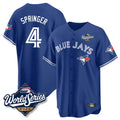 T.Blue Jays #4 George Springer Player Royal 2025 American League Game All Fdoa Stitched Jersey