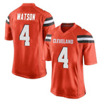 C.Browns #4 Deshaun Watson Player Orange Home Game Gdoa Stitched Jerseys