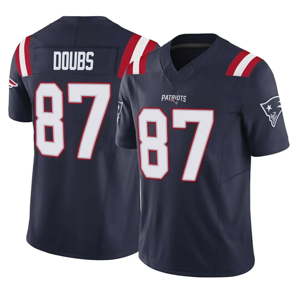 NE.Patriots #87 Romeo Doubs Player Navy Limited Vapor F.U.S.E. Home Game Gdoa Stitched Jerseys