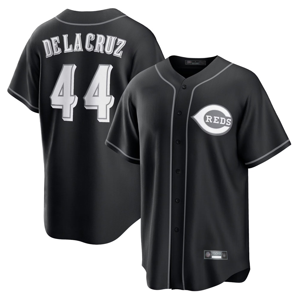 C.Reds #44 Elly De La Cruz Player Black Home Game Gdoa Stitched Jerseys