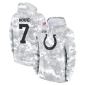 IN.Colts #7 Charvarius Ward Sr. Player Arctic Camo Salute to Service Hoodies Limited Game Gdoa Stitched Jerseys