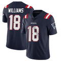 NE.Patriots #18 Kyle Williams Player Navy Vapor Untouchable Home Game Gdoa Stitched Jerseys