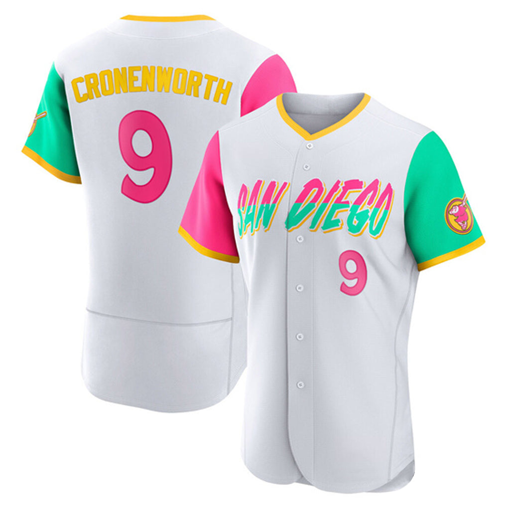 S.Diego Padres #9 Jake Cronenworth Player White City Connect Home Limited Elite Fdoa Stitched Jerseys