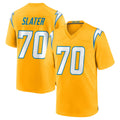 LA.Chargers #70 Rashawn Slater Player Gold Home Game Gdoa Stitched Jerseys