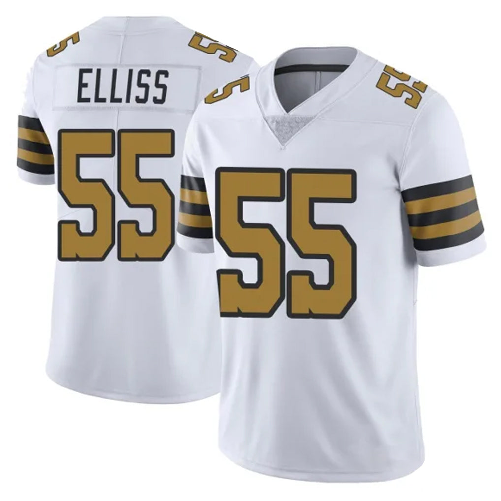 NO.Saints #55 Kaden Elliss Player White Limited Color Rush Home Game Gdoa Stitched Jerseys
