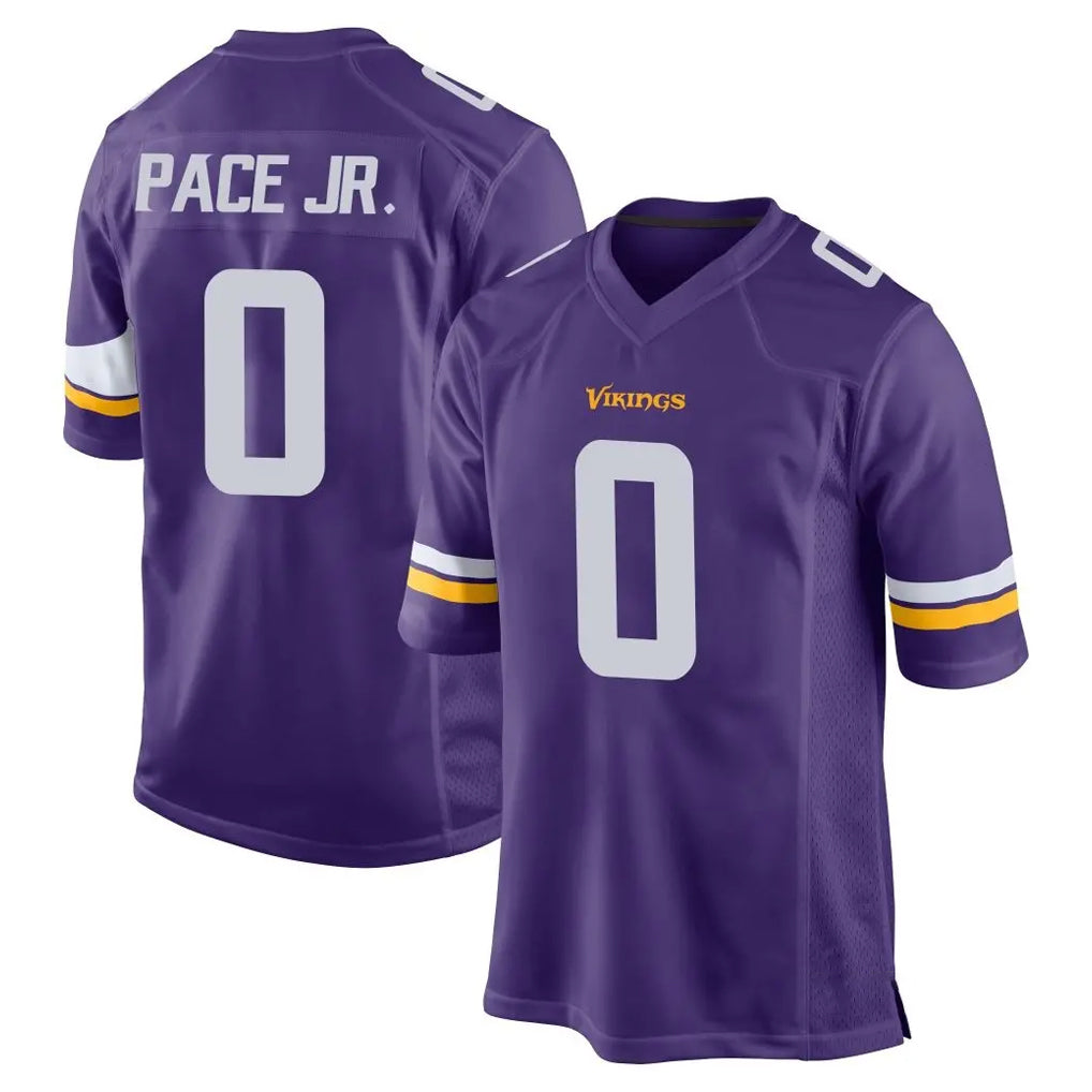 M.Vikings #0 Ivan Pace Jr. Player Purple Home Game Gdoa Stitched Jerseys